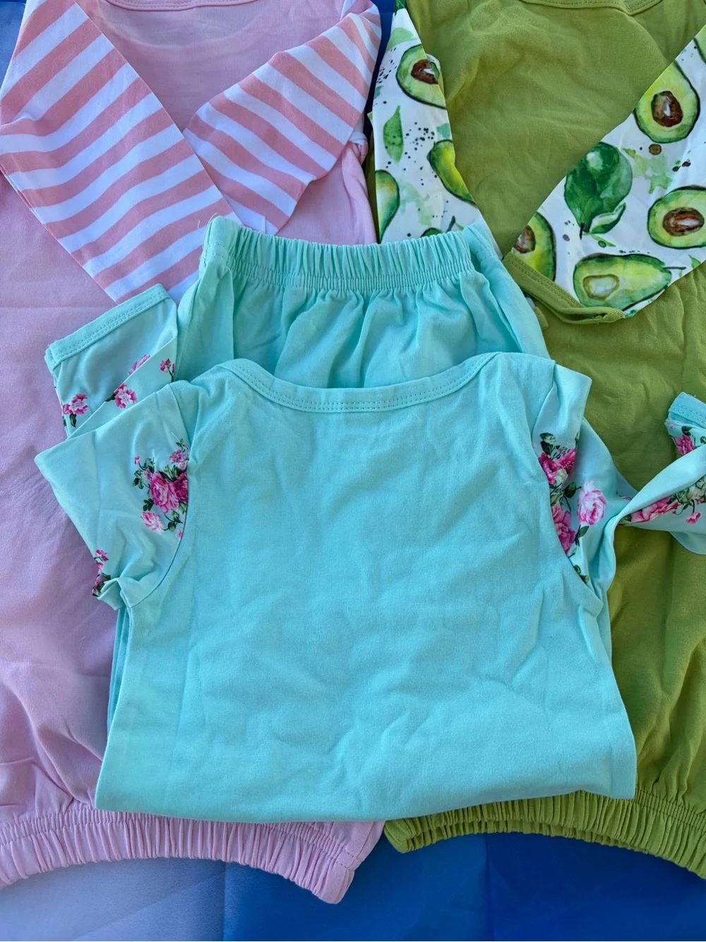 Baby girl pajamas, little sister, striped, long sleeve Size 6/12 Months